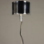 Lampadario in Vetro Bianco Anni 70