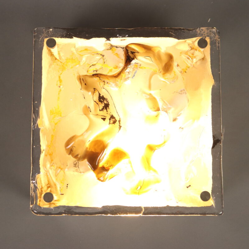 Lampada a Soffitto in Vetro Soffiato Anni 70
