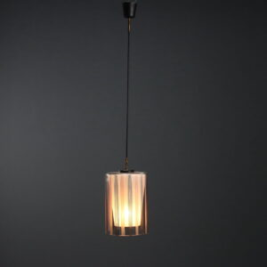 Lampada in Vetro Rosa e Nero