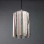Lampada in Vetro Rosa e Nero