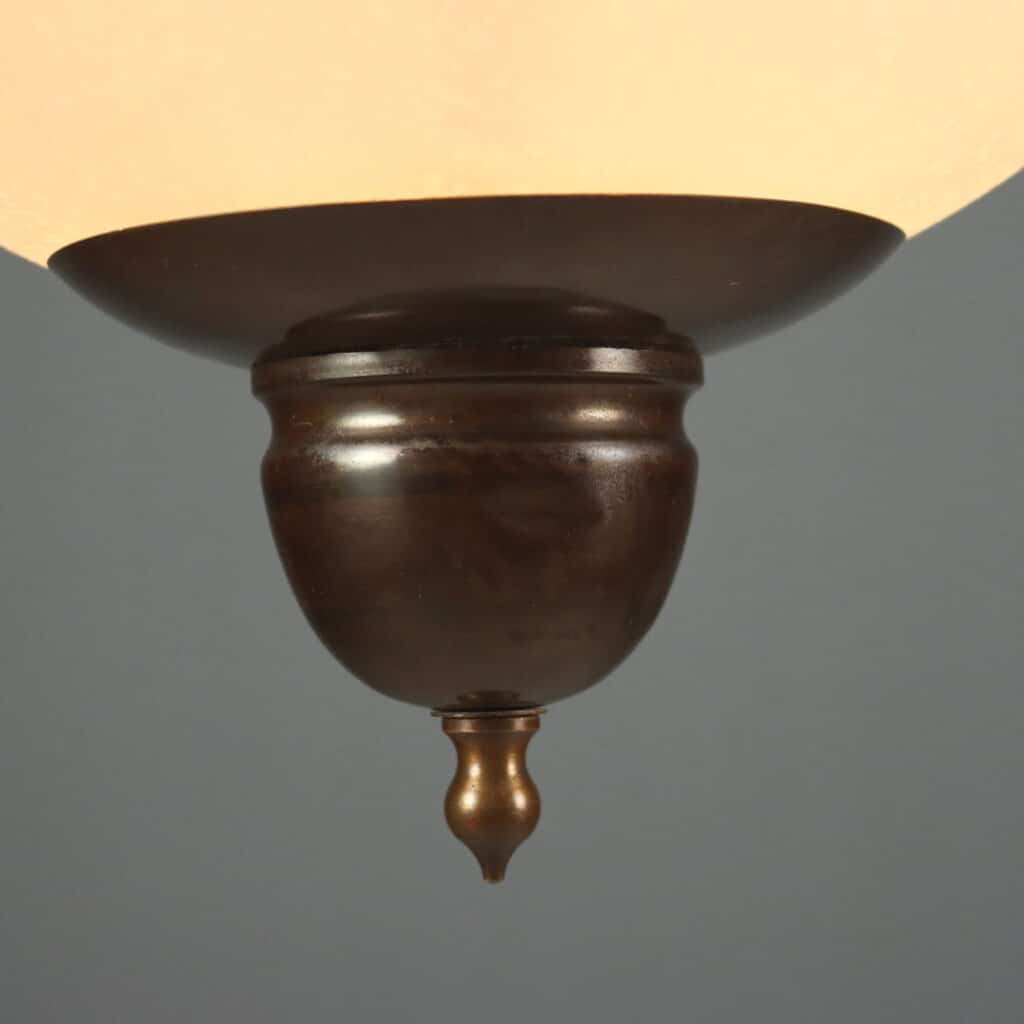 Lampada a sospensione Anni '60 in ottone e vetro lavorato