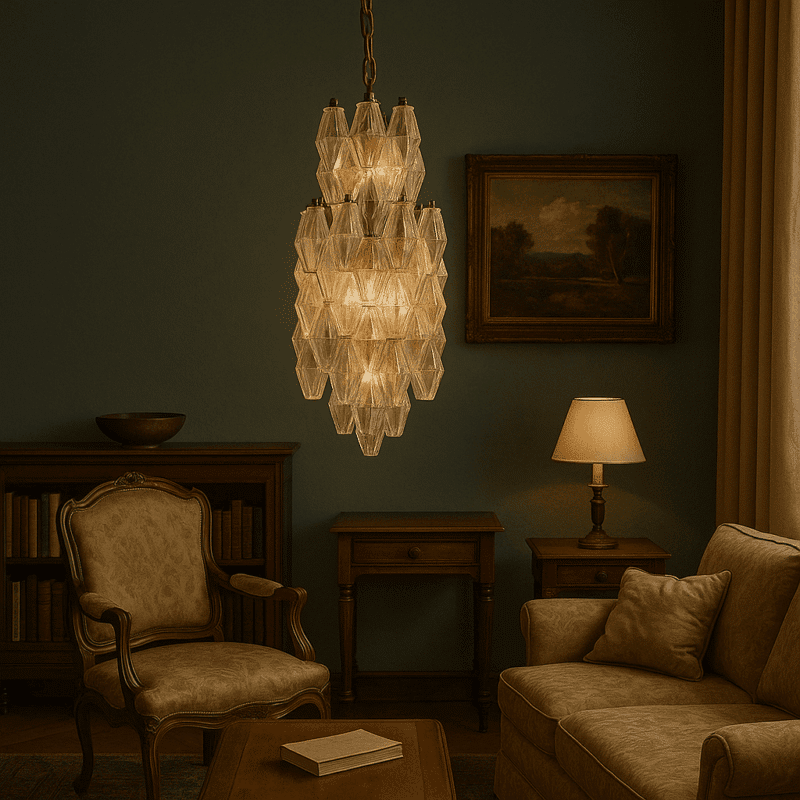 Lampada 'Poliedri' Carlo Scarpa per Venini