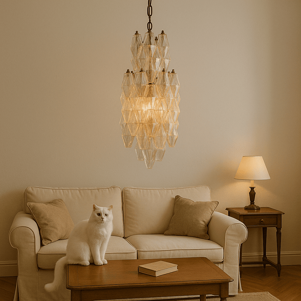 Lampada 'Poliedri' Carlo Scarpa per Venini